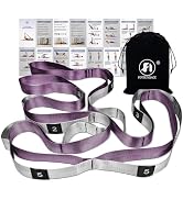 Foyer Nuage Stretch Bands for Exercise, Non Elastic Yoga Stretching Strap with Loops, 3.8cm x 2.4...