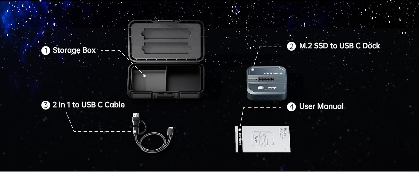 plug and play m.2 usb dock with no tools or screws required for quick access
