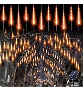 Blingstar Halloween Lights Solar Christmas Lights 16Inch 10Tubes 360LED Meteor Lights Outdoor Wat...