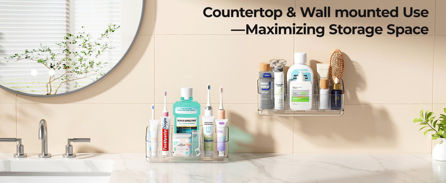 8 Slots Toothbrush Holders for Bathrooms