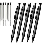 Cambond Ballpoint Pens Black Pens - Metal Pen Retractable Ink Pens for Journaling Business Police...