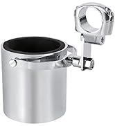Motorcycle Cup Holder, Chrome Handlebar Mount Cup Drink Water Bottle Holder for Motorcycle, Bike