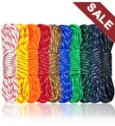 WEREWOLVES 10 Colors Paracord (20FT Each Color), 550lb Parachute Cord Combo Kit for Crafting Brac...