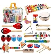 Yopay Toddler Musical Instruments, Kids Wooden Percussion Instruments Toys, Baby Rhythm Music Edu...