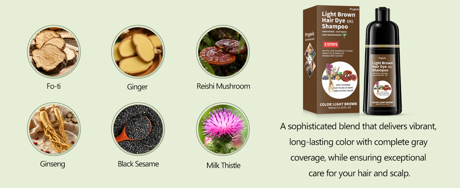 light brown shampoo hair dye
