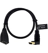 Poyiccot 8K HDMI Extension Cable, HDMI 2.1 Cable 90 Degree Down Angle HDMI Male to Female 8K HDMI...
