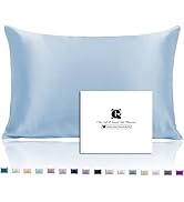 Silk Pillowcase for Hair and Skin with Hidden Zipper, Ravmix Both Sides 21Momme Mulberry Silk Coo...