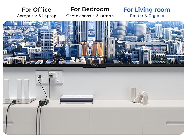 ethernet cable splitter 1 in 2 out for home use, connects routers and set-top boxes