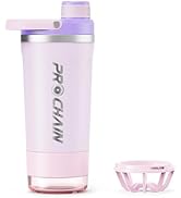 PROCHAIN Insulated Stainless Steel Shaker Bottle, Metal Shaker Cup for Protein Shakes with Storag...