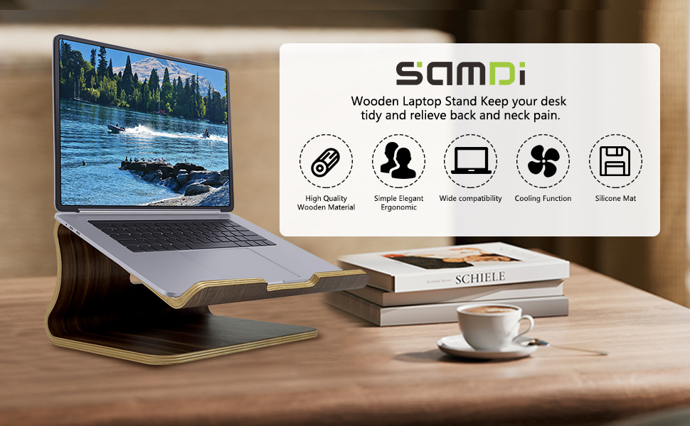 laptop stand wood