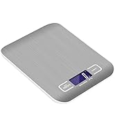 HFLYJPYW Digital Kitchen Scale, 11lb Stainless Steel Food Scale with LCD Display, 6 Units Tare Fu...