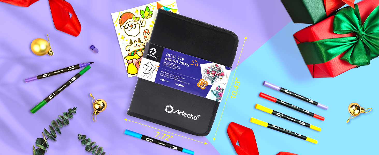 Dual-Tip Watercolor Pens Set