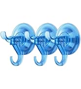 Antimbee 3 Pack Removable Suction Cup Hooks, Reusable Suction Holder Hanging up to 11 lbs, Transp...