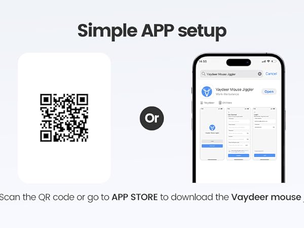 Mouse Mover Jiggler Device with APP Remote Control and Timer Function