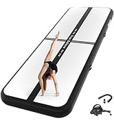 FINCOME Inflatable Gymnastics Mat Air Tumble Track Mats 10/13/16/20ft Training Mats for Home Use ...