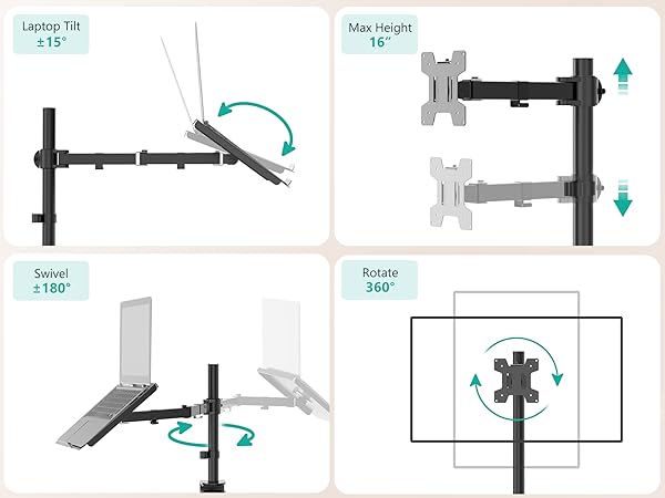 monitor mount with laptop holder monitor laptop mount monitor and laptop stand for desk