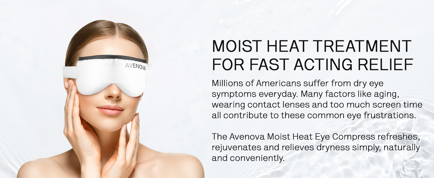 Avenova Moist Heating Eye Compress Mask – Reusable & Microwavable Eye Mask