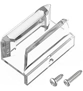 Clear Acrylic Sliding Shower Door Bottom Guide with Screw fits for Sliding Shower Doors, 3/8 in C...
