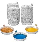 Baluue 100 Pack Weigh Boats Small Aluminum Weighing Boats Disposable Sample Pan for Chemistry Fil...