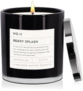 LUMELOOM Berry Splash Luxury Scented Candles, 9oz Soy Wax Candles for Home Scented, BlackBerry, B...
