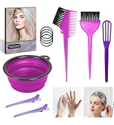 ROOHUA 12 Pcs Hair Coloring Kit - Professional Hair Dye Tools for Home Salon Use with Bowl, Brush...
