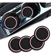 Car Cup Holder Coasters, Dustproof Automotive Interior Accessories Mat,2.75 Inch Non-Slip Insert ...