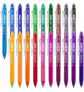 ParKoo 20 Colors Retractable Erasable Gel Pens Clicker, Fine Point 0.7 mm, Make Mistakes Disappea...