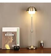PSDSSHIIS Modern Table Lamp Cordless Portable Desk Lamp, 2700K Stepless Dimming Rechargeable Batt...