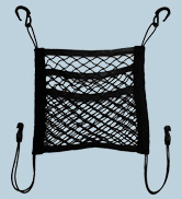 VEHIRIE 3-Layer Car Mesh Organizer Storage Between Front Seats Kid Dog Pet Net Barrier Car Net Po...