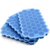 Ice Cube Trays for Freezer with Lid-3 Packs Silicone Ice Cube Tray with Lid Ice Maker,Easy-Releas...