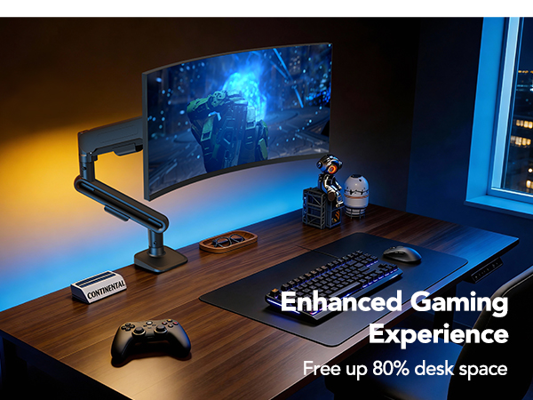 Gaming monitor arm