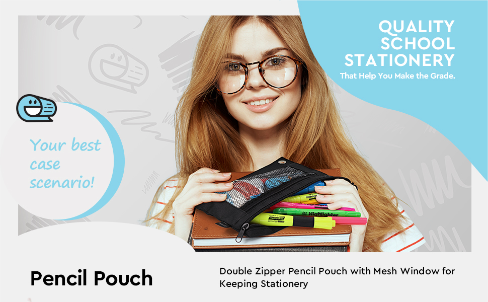 Large Pencil Pouch for 3 Ring Binder