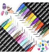 Acrylic Paint Pens for Rock Painting,Set of 24 Extra Fine Point Non-toxic Acrylic Paint Pen Paint...