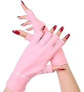 AIRSEE Premium UV Protection Gloves for Gel Manicures – UPF 50+ Fingerless Design, Anti UVA & UVB...