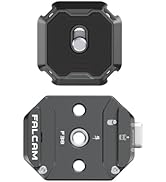 FALCAM F38 Quick Release Kit V2, Quick Release System, Base and Plate with 1/4" and 3/8" Screw Th...