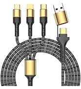 UCEC 5 in 1 Multi Charging Cable 6FT USB C/USB A to Phone/Type C/Micro USB, USB C Cable Multiple ...