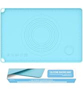 Silicone Baking Mat, Pastry Mat for Rolling Dough, Dough Rolling Pad 24''x16'', Silicone Pastry M...