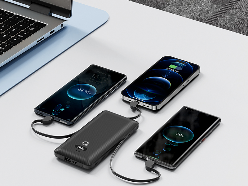 portable charger with cable