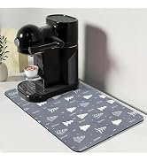 Bloss Coffee Mat, Christmas 12"x19" Bar Mat with Waterproof Rubber Backing, Fit Under Coffee Make...
