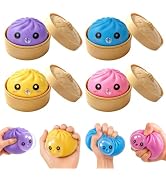 4Pcs Dumpling Squishies Blow Bubbles,Dumpling Squishies,Dumplings Squishie Mystery Box,Malt Sugar...
