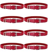 SAYAYA 8 PCS Youths Baseball Belts Softball Belts Adjustable Elastic Baseball Uniform Belt for Bo...