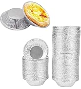50Pcs Mini Pie Tins, Round Aluminum Foil Pans, Disposable Small Tart Pans for Baking