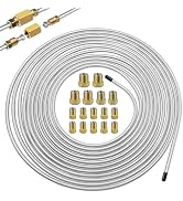 Eoppen 3/16" x 25 ft Brake Line Tubing Kit Flexible Zinc Coated Alloy Brake Line Tubing Coil with...