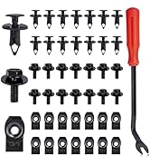 45PCS Engine Under Cover Splash Shield Guard Body Bolts Screws, Universal Style Bumper Fender Lin...