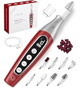 PediLux Pro Professional Manicure Pedicure Kit, Cordless Electric Nail File Drill Set, Thick Toen...