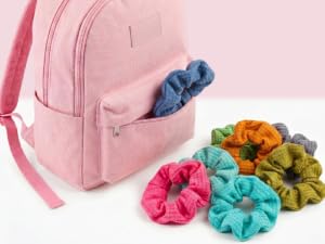 Backpack with scrunchies