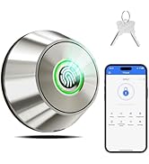 Fingerprint Keyless Entry Door Lock – Smart Deadbolt with App Control, 10-Month Battery Life, Eas...