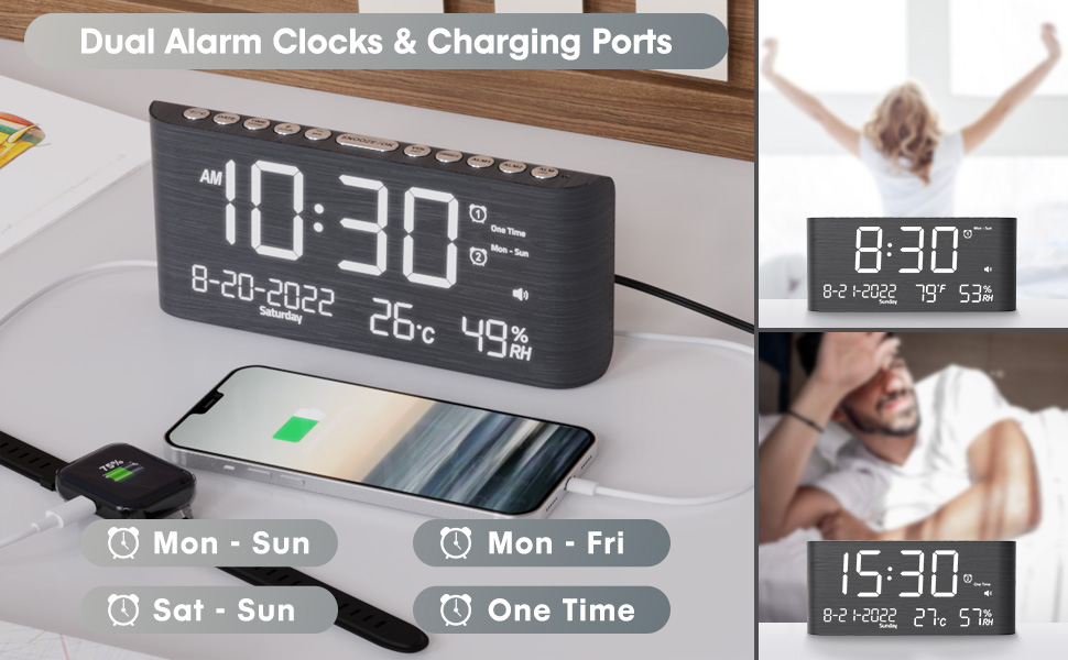 clock with day and date for elderly