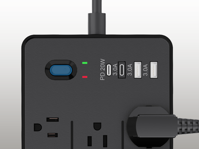 Extension Cord with Multiple Outlets Power Strip with Surge Protection