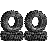 1.3" Silicone Rubber Crawler Tires for TRX4M SCX24 1/24 1/18 RC Crawler,Soft High Traction Tire w...